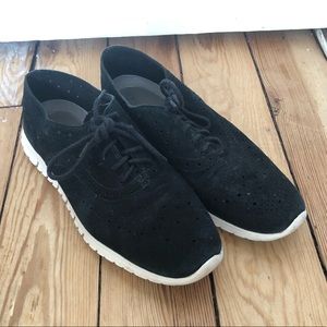 Cole Haan Zero Grand Black Suede Oxford Sneakers